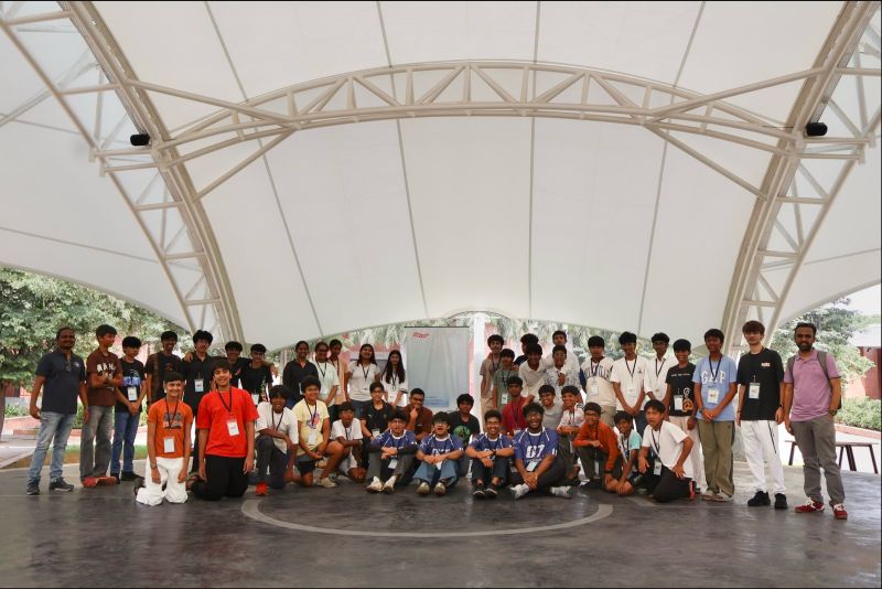 Boba Bash Hyderabad participants and organisers pose together outdoors.